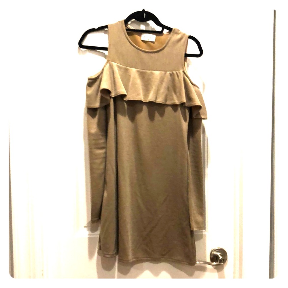 Cold shoulder sweater dress